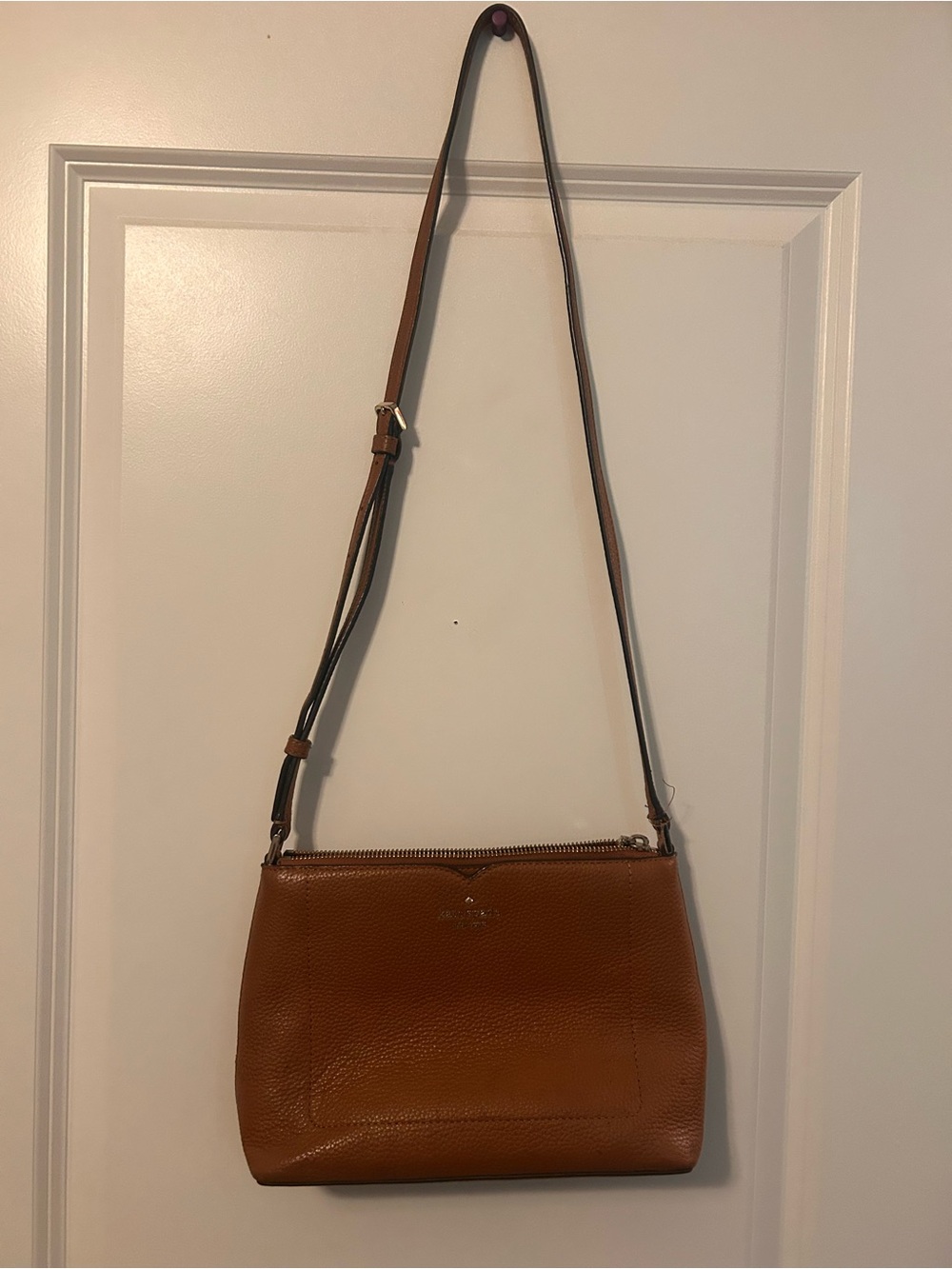 kate spade Tan Pebbled Leather Crossbody Bag